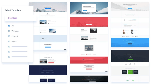 instapage landing page template examples