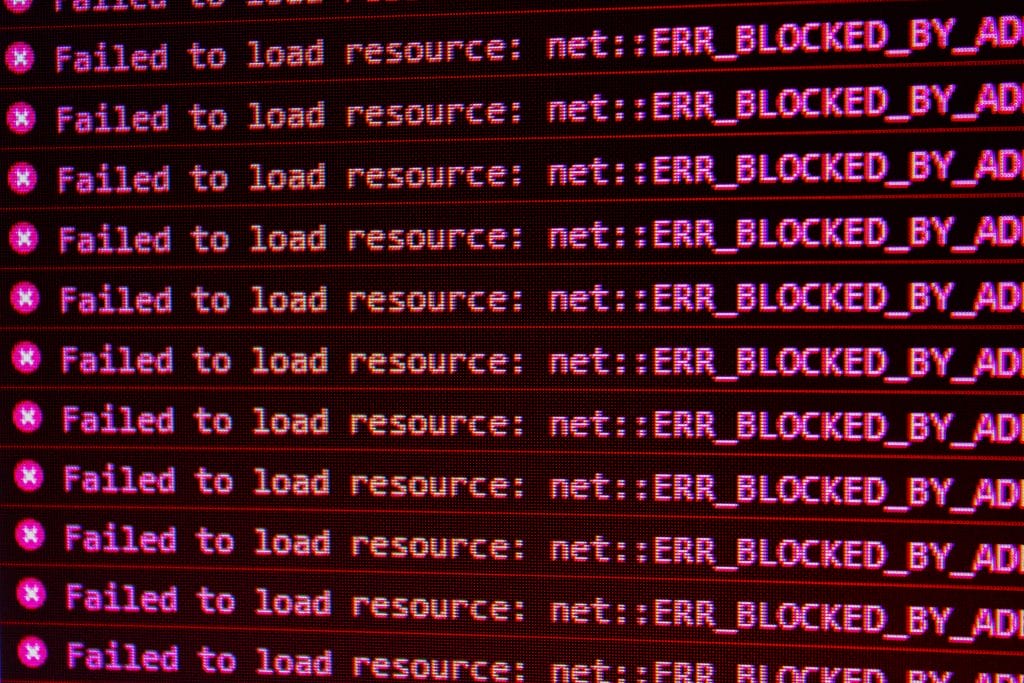 failed to load error message