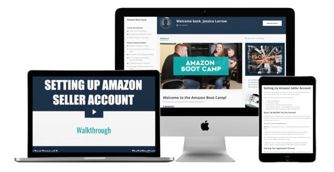 screenshot of amazon boot camp amazon training course website header