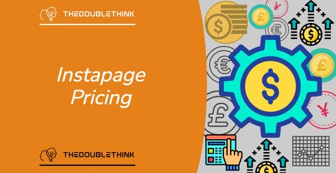 instapage pricing in white text on orange background