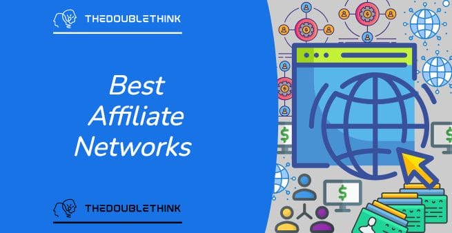 best affiliate networks in white text on blue background