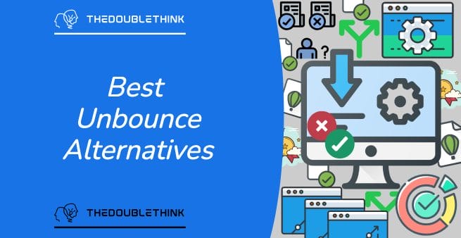 top unbounce alternatives in white text on vivid blue background