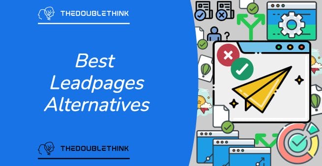 best leadpages alternatives in white text on vivid blue background
