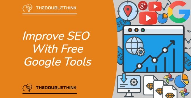 google seo tools in white text on vivid orange background
