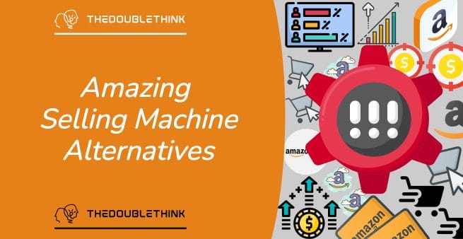 amazing selling machine alternatives in white text on vivid orange background