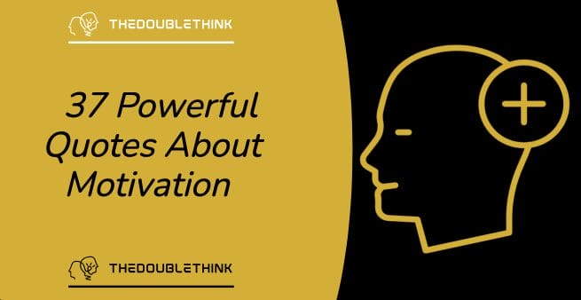 powerful motivational quotes in black text on a gold and black split background
